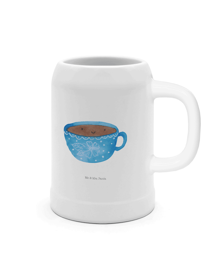 Humpen Kaffee Tasse ohne Spruch in Weiß