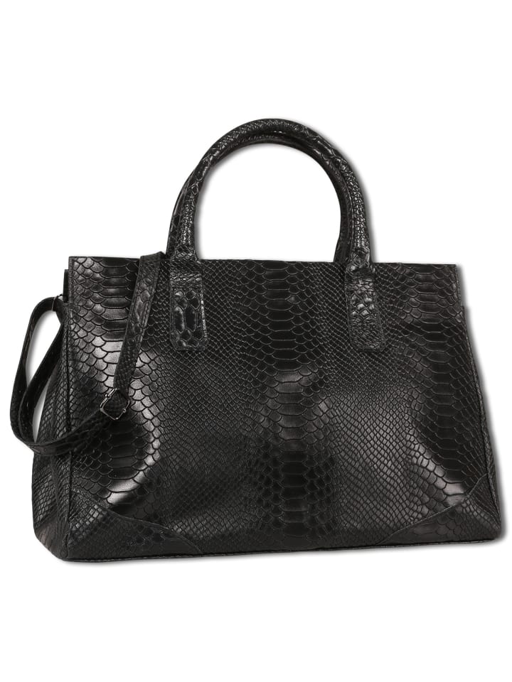 Toscanto Henkeltasche Leder schwarz ca. 40cm