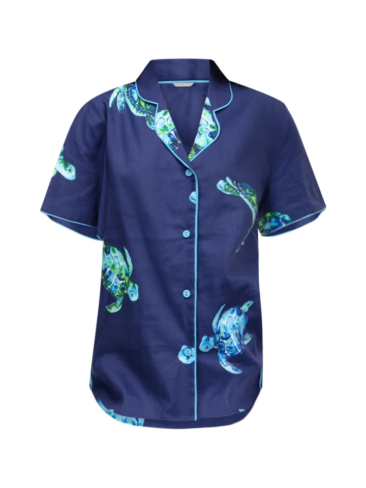 Ashley Pyjama Top in marine