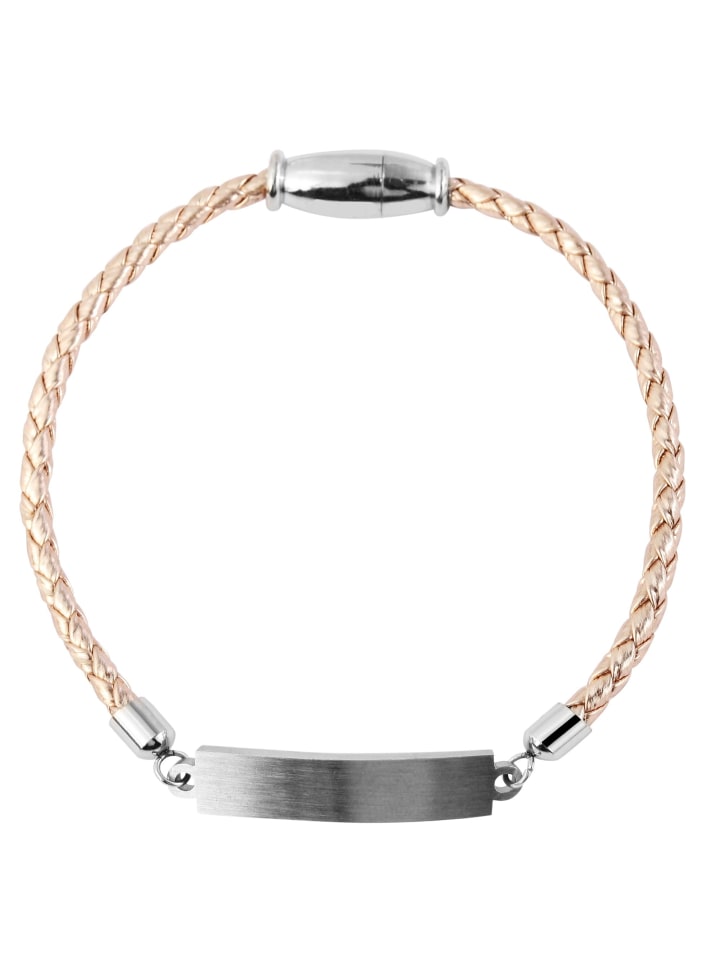 Damen Armband – Lederarmband aus Leder 17 cm in gold