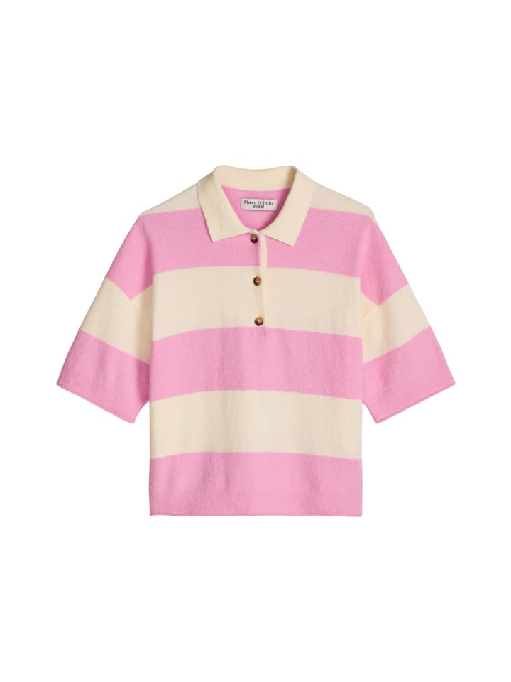 Strick-Poloshirt regular in Light Pink
