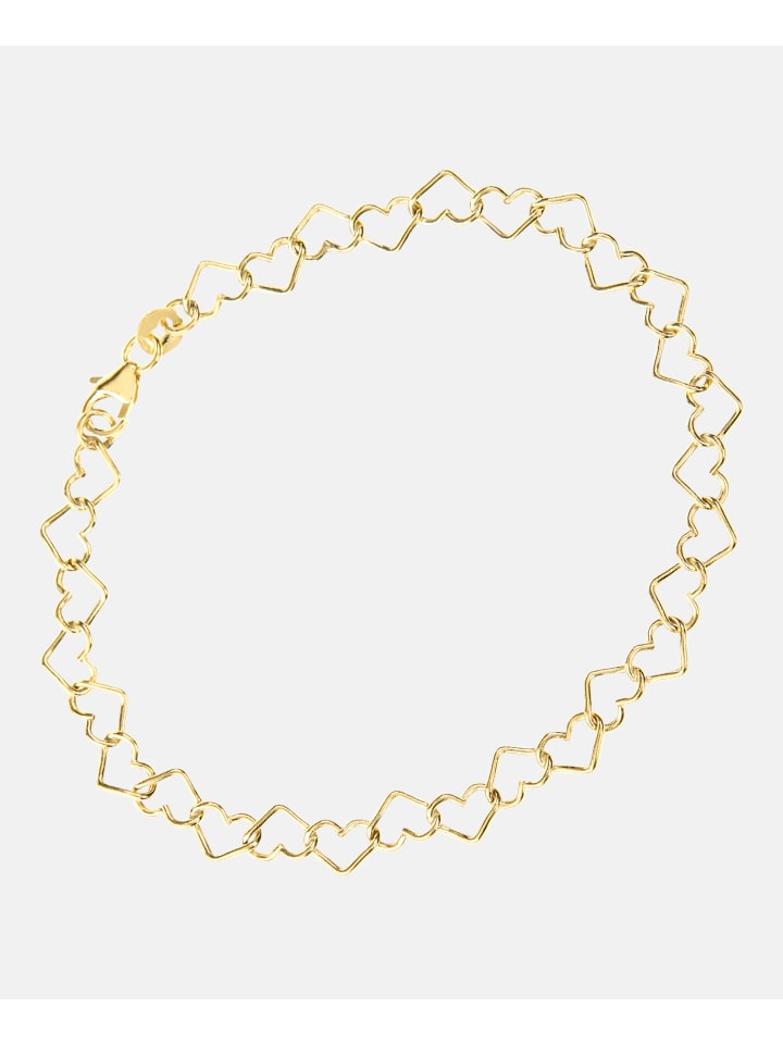 Armband aus 375 Gelbgold Herz-Design