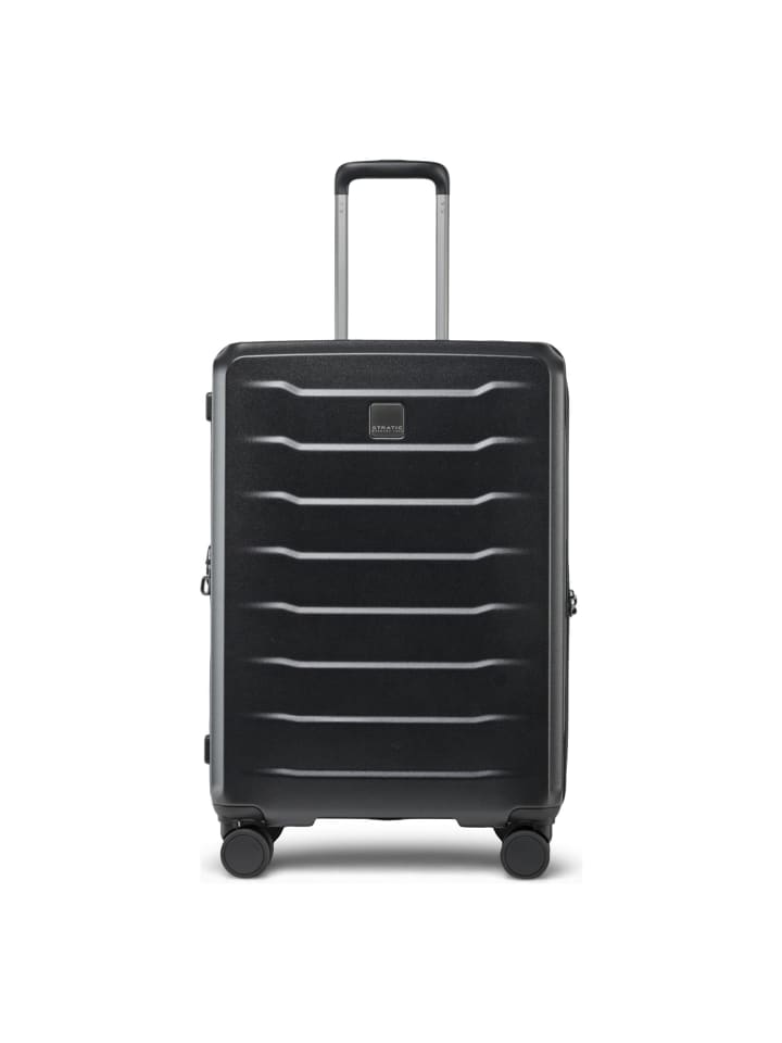 Phoenix 4 Rollen Trolley 66 cm mit Dehnfalte black