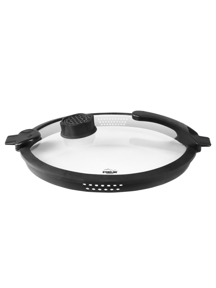Glasdeckel 32 cm mit SMELL WELL Funktion in Schwarz