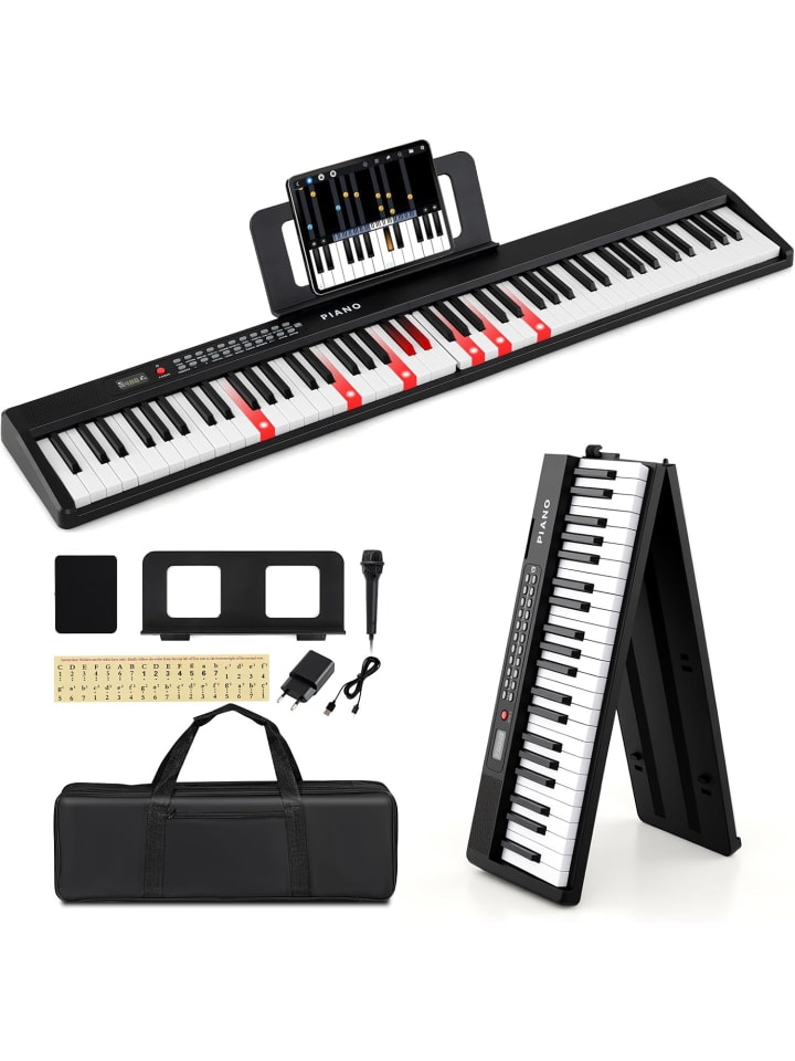 88-Tasten Keyboard Piano in Schwarz