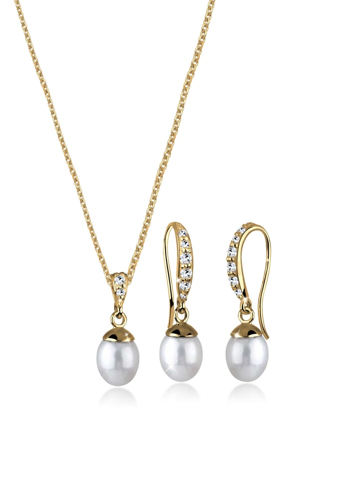 Schmuckset 925 Sterling Silber in Gold