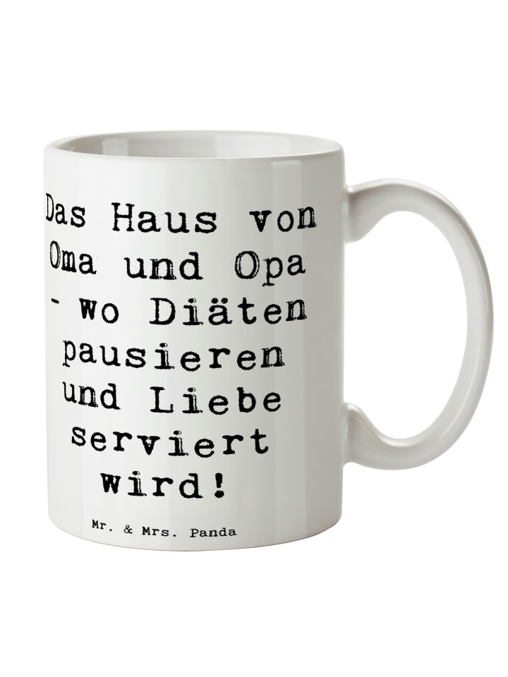 Tasse Großelternliebe mit Spruch in Weiß