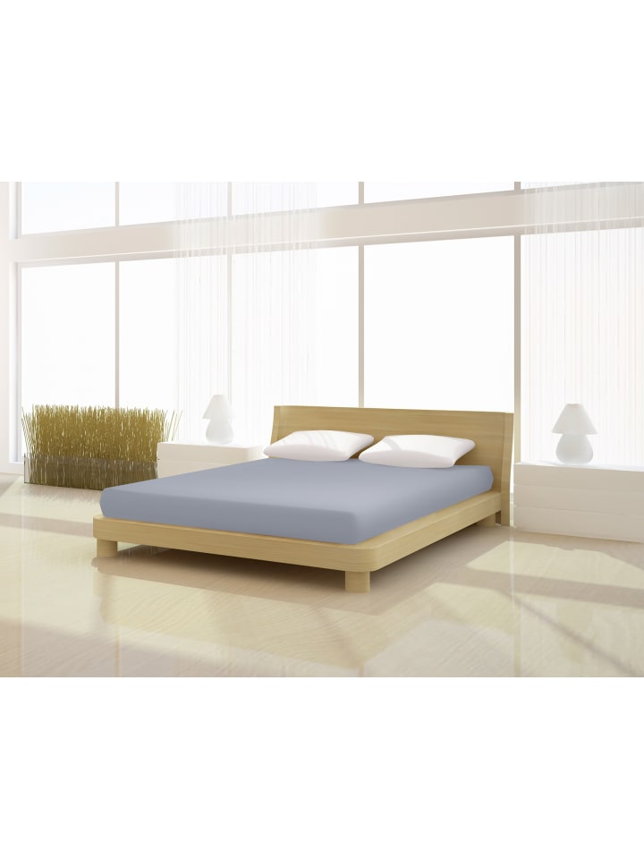 Spannbetttuch Elastan basic 180-200 x 200-220 cm in chrom