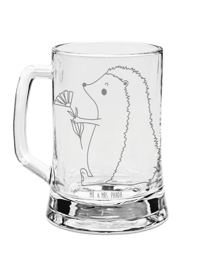 Krug Igel Blumen ohne Spruch in Transparent
