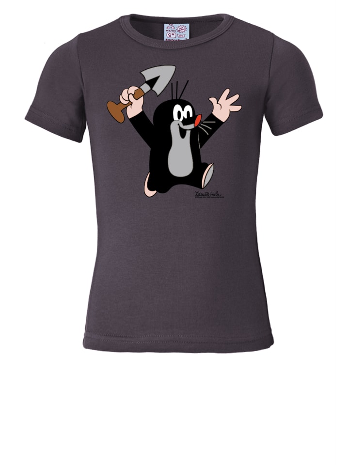 T-Shirt Der kleine Maulwurf in blau-grau