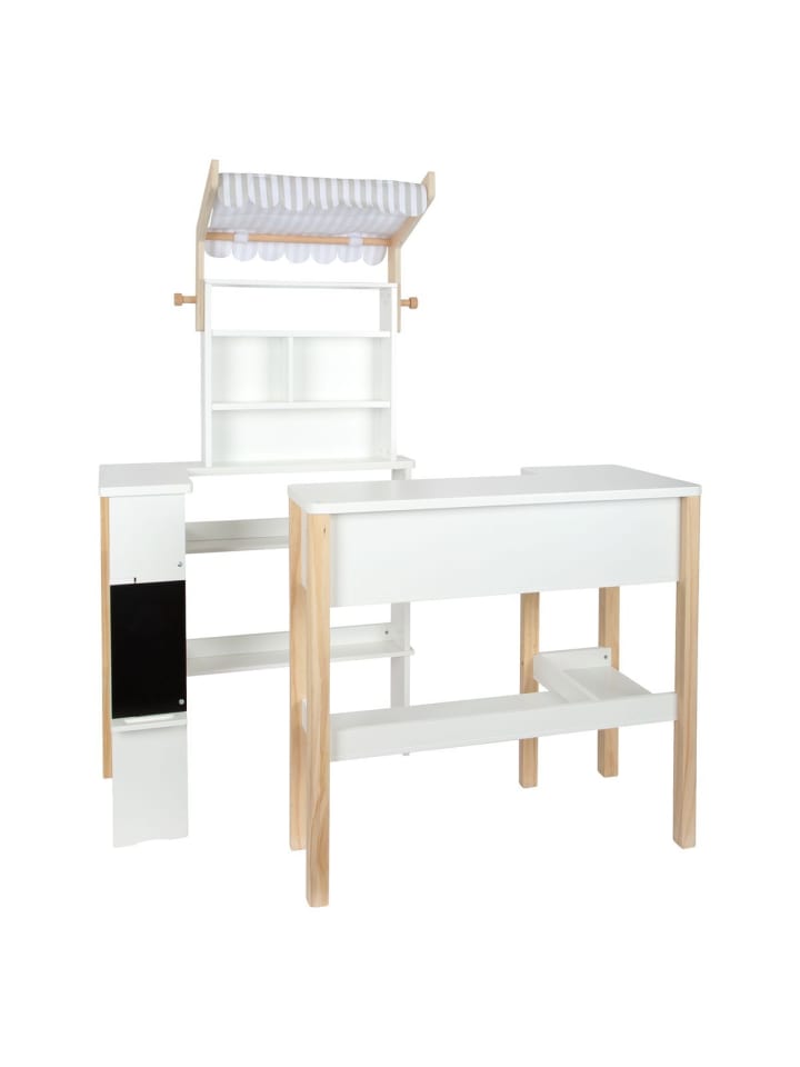 Kaufladen Fresh mit Stoffmarkise in brown,white