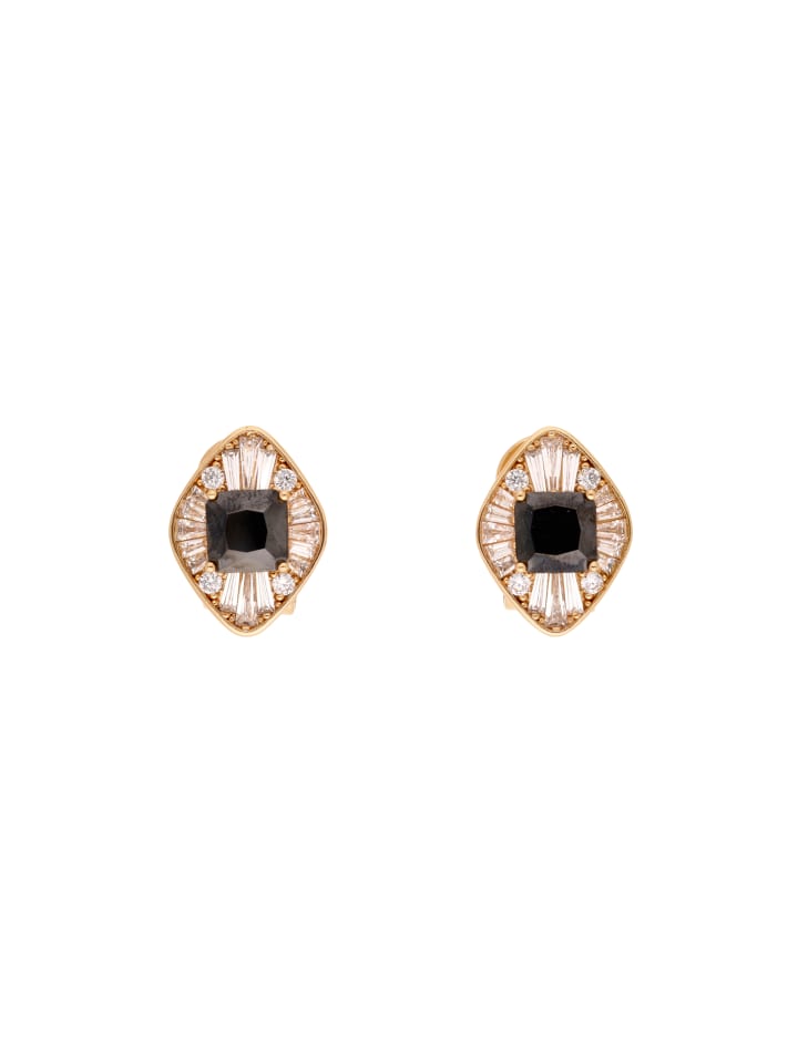 Women Earrings in Rose Gold Black