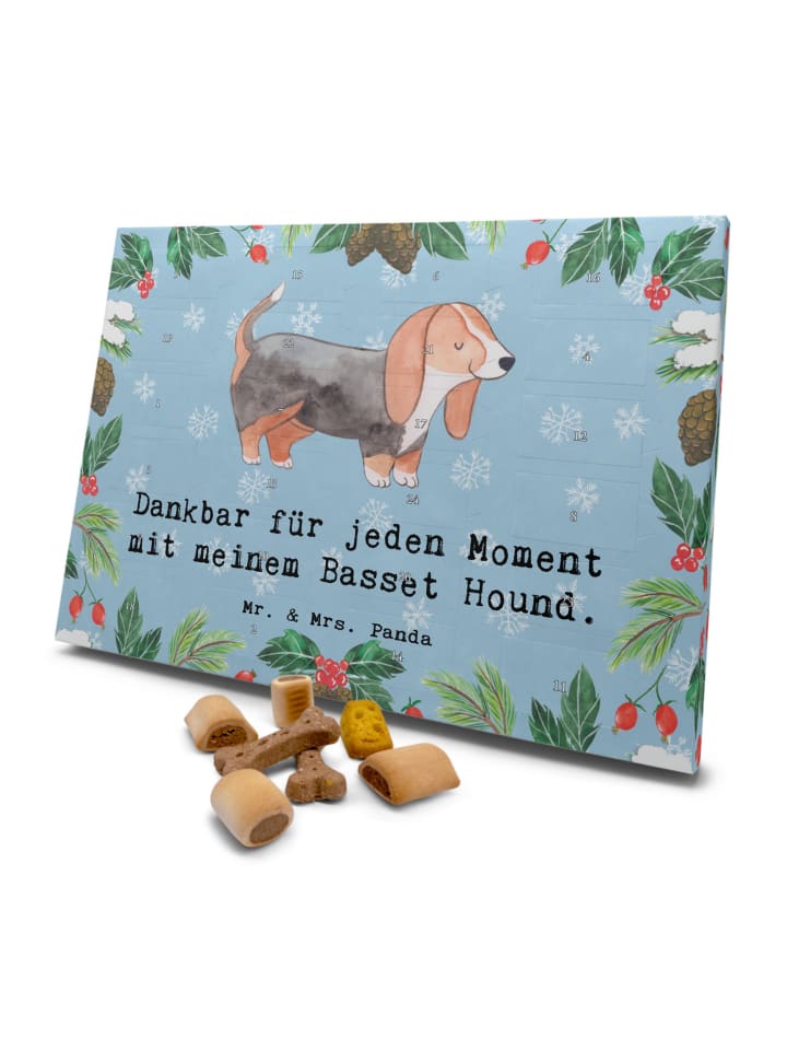 Adventskalender Hund Basset Hound Moment mit Sp... in Eisblau