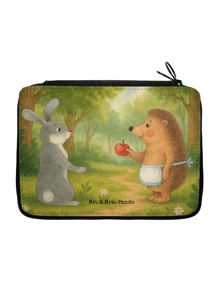 Federmappe Hase Igel Design ohne Spruch in Weiß