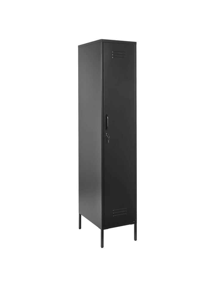 Kleiderschrank FROME in Schwarz - (W) 38 x (H) 185 x (L) 50 cm