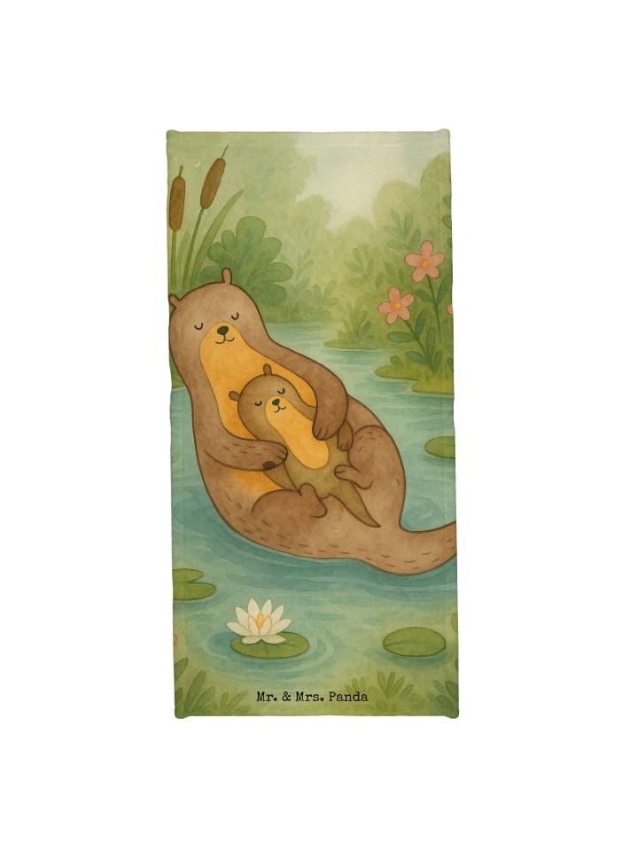 Saunatuch Otter Kind Design ohne Spruch in Weiß
