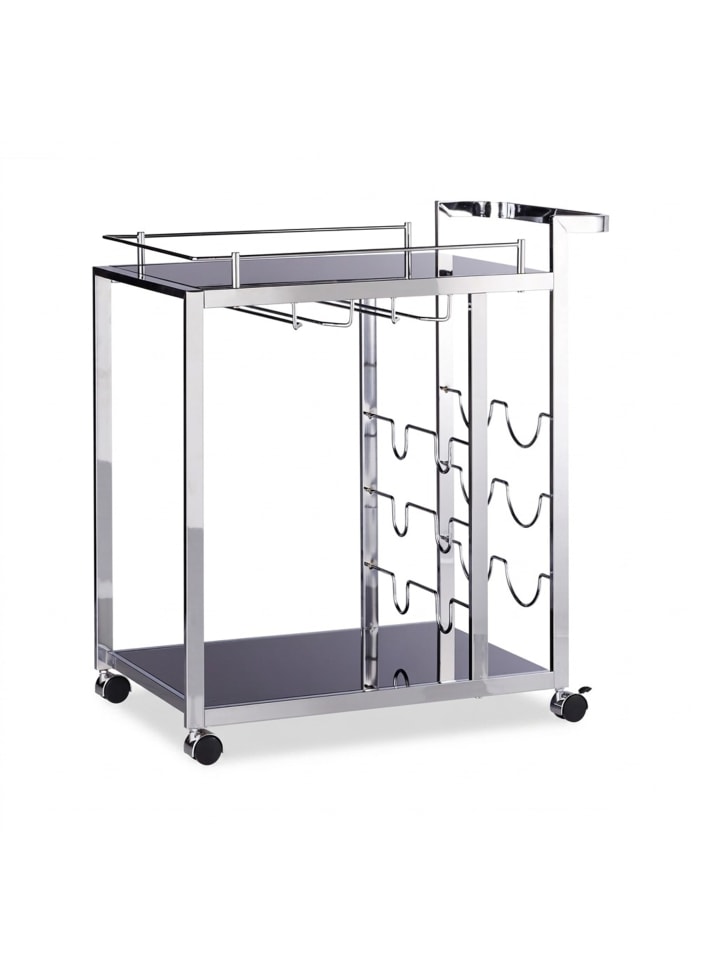 Servierwagen in Schwarz - (B)40 x (H)75 x (T)70 cm