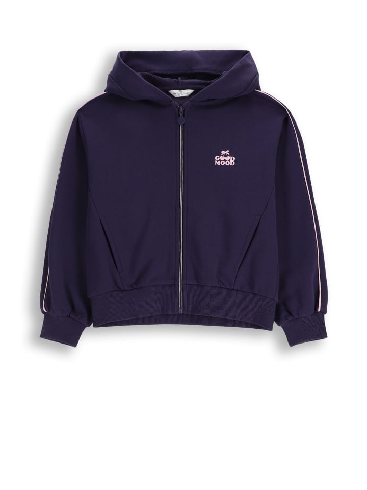 Kapuzensweatjacke in dunkelblau