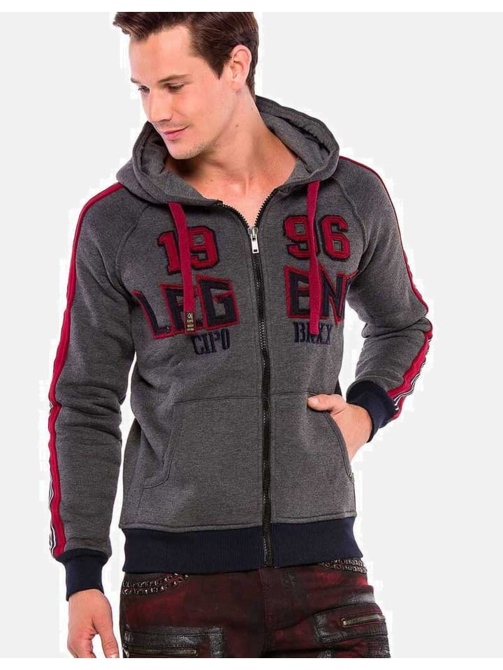 Sweatjacke in ANTHRACITE