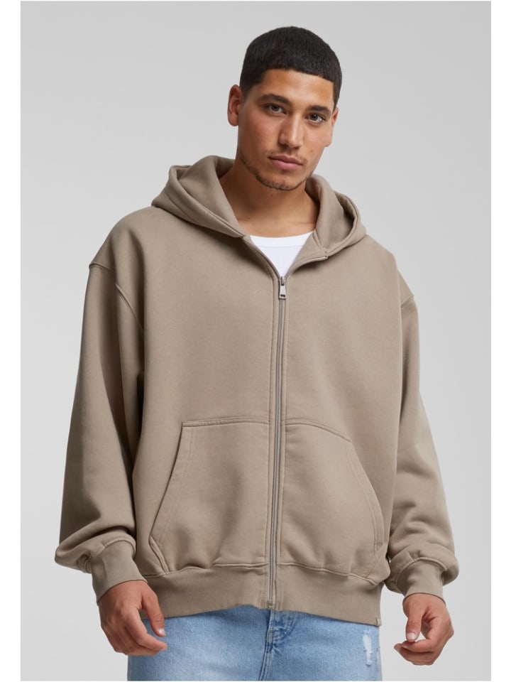 Hoodie "Zip Hoody" in Braun