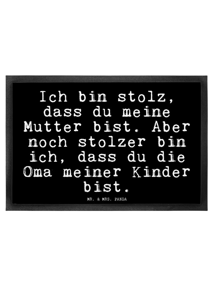 Schmutzfangmatte Ich bin stolz, dass... mit Spruch in Schwarz