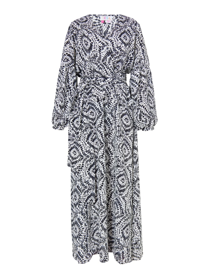 Damen Maxikleid Mit Print in Schwarz