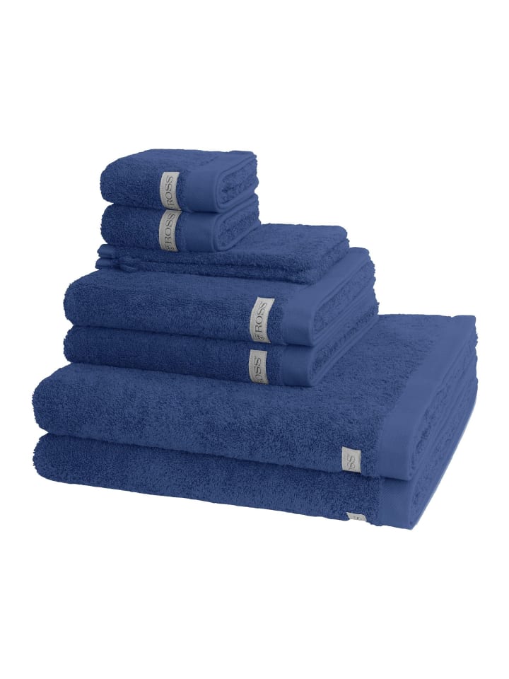 2 X Wasch- 2 X Gäste- 2 X Dusch- 2 X Handtuch im Set Sinfonie in Denim