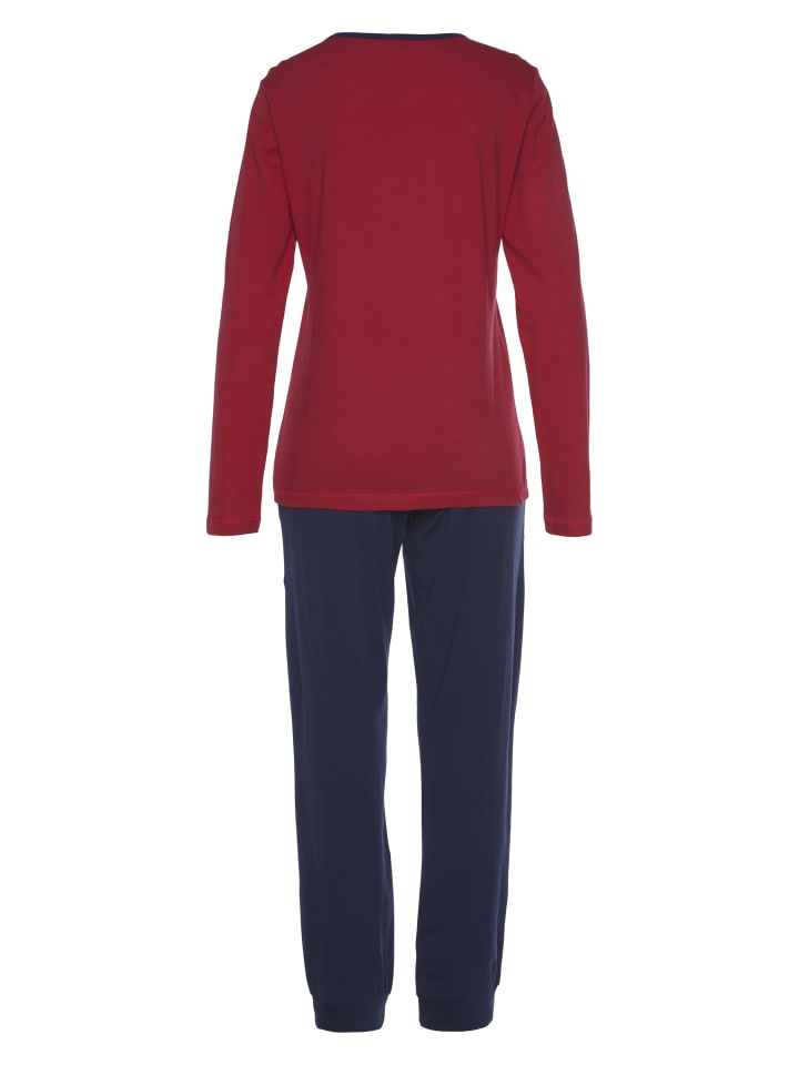 Pyjama in rot-navy