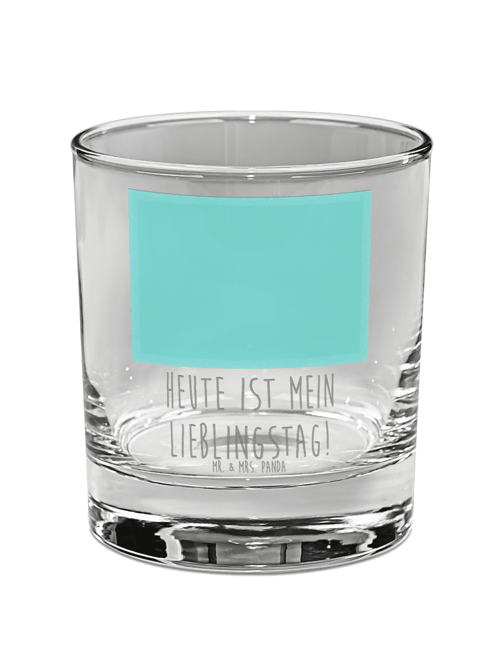 Whiskeyglas Otter Seerose mit Spruch in Transparent