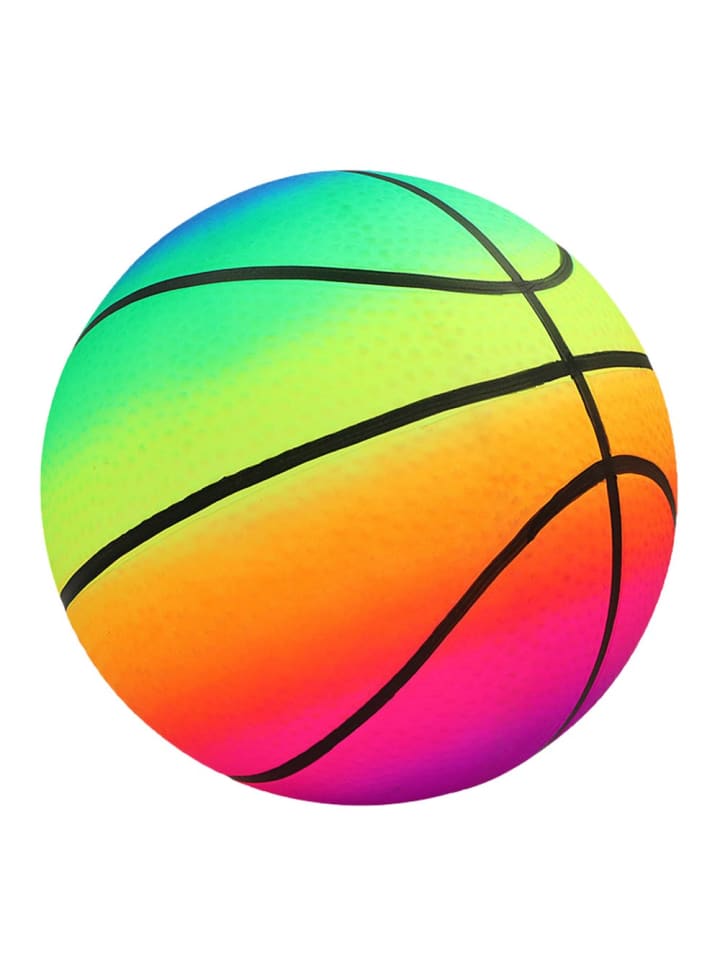 Strandball Gummi Regenbogen Bunter Basketball 22cm
