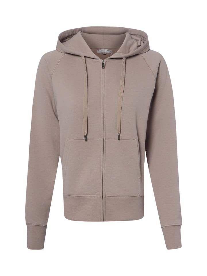 Sweatjacke in taupe - 0003