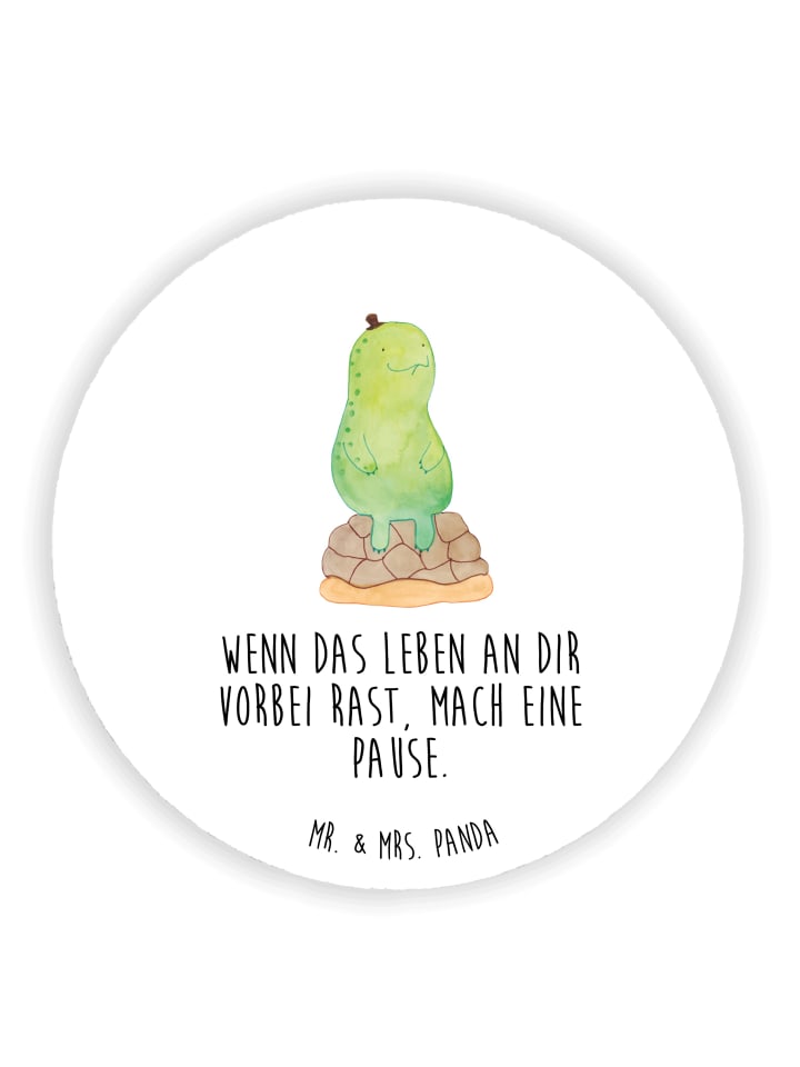 Kühlschrankmagnet Schildkröte Pause mit Spruch in Weiß