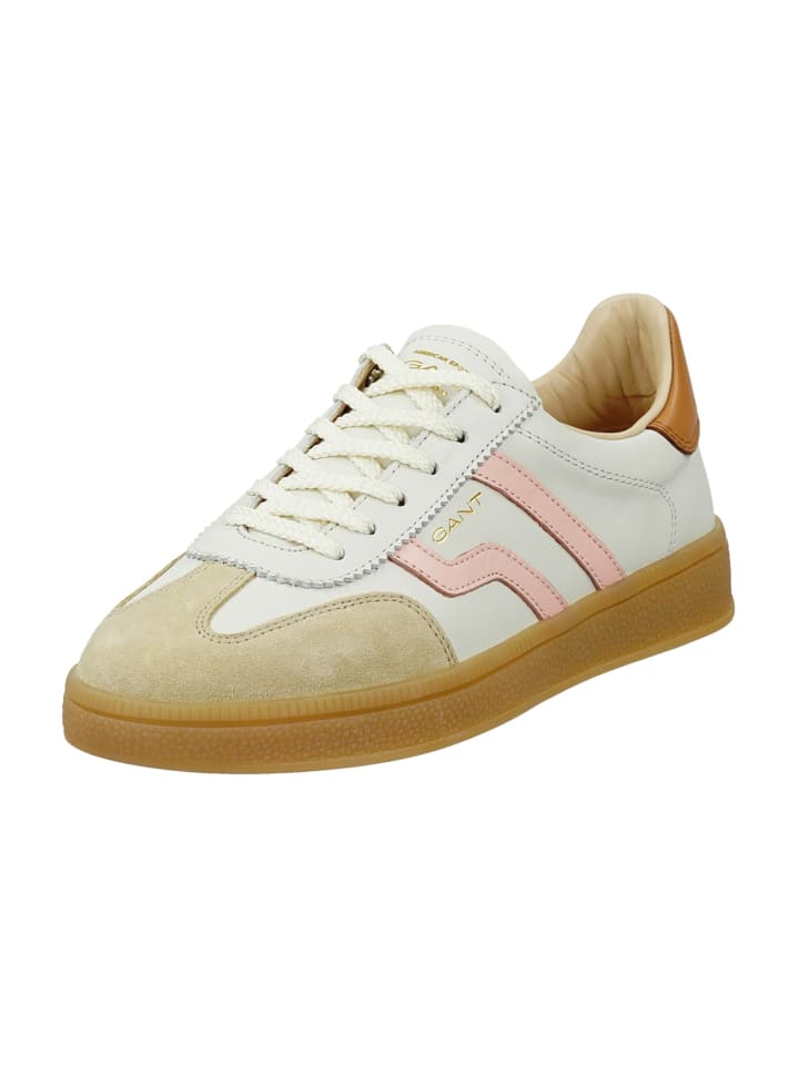 Sportliche Schnürschuhe in Beige