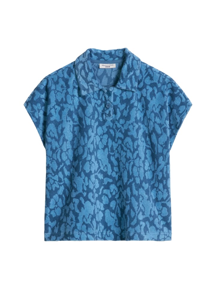 DfC Frottee-Poloshirt relaxed in Medium Blue