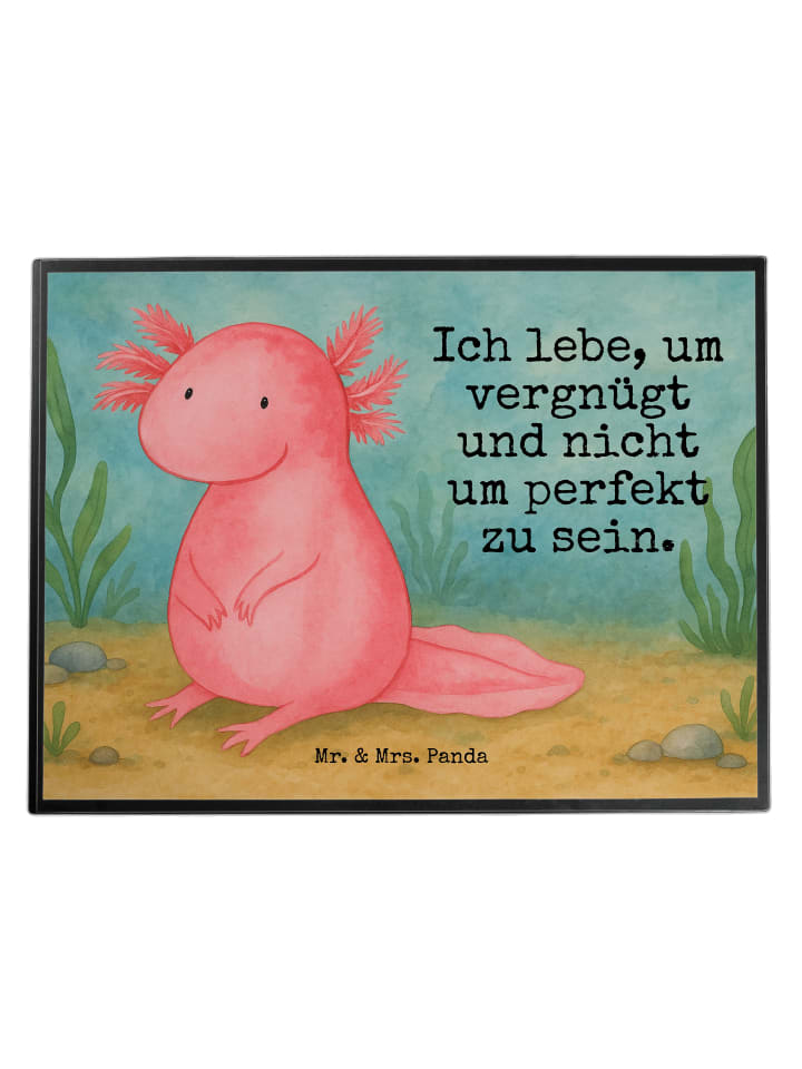 Schreibtischunterlage Axolotl Niedlich Design m... in Weiß
