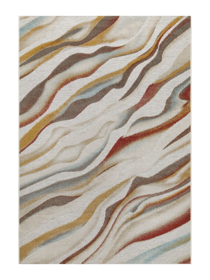 Outdoorteppich "Creek" in Beige/Gelb/Rot