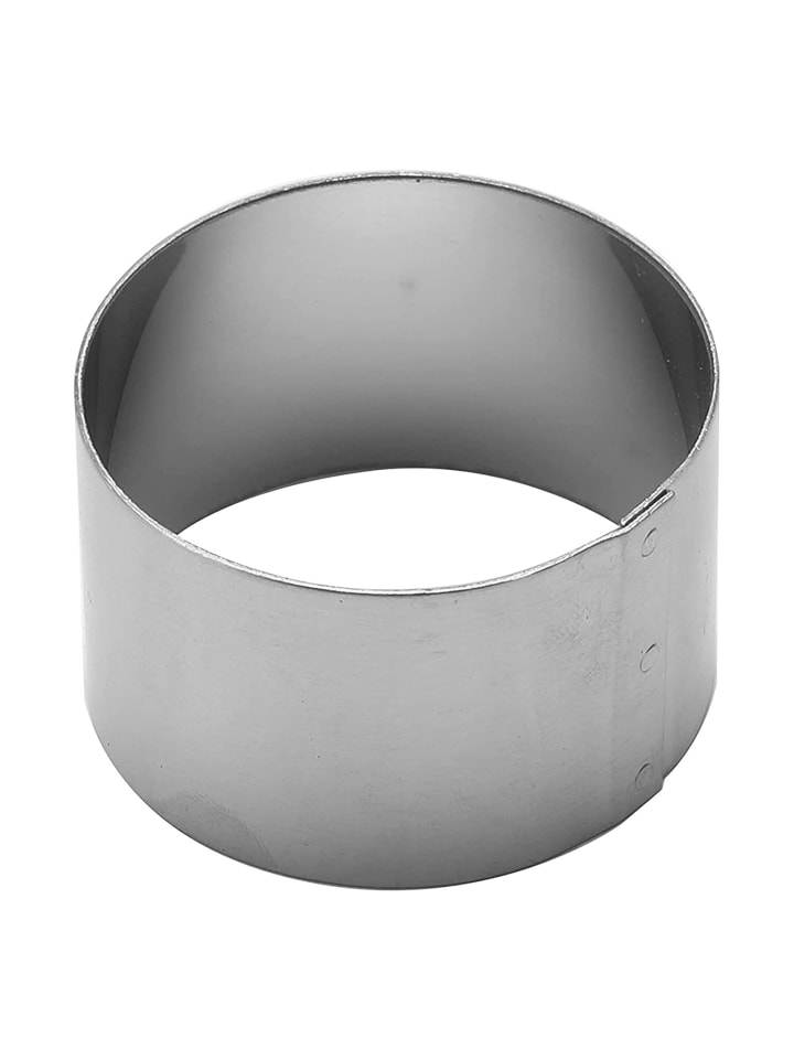 4 er-Set Servietennring im Kreis-Design in Silber