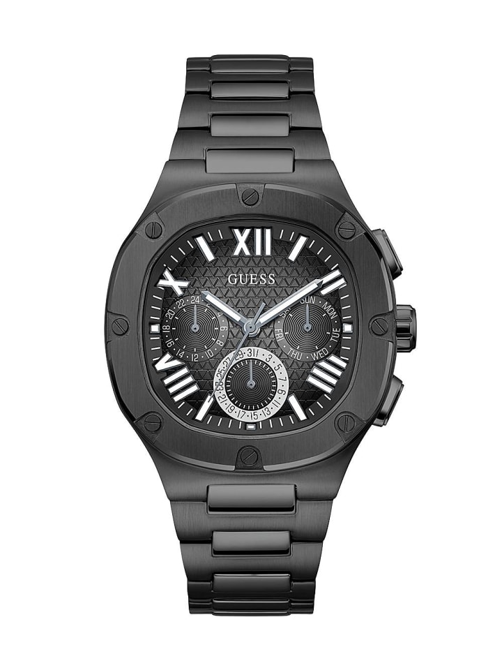 Guess Herren Armbanduhr 42 mm Armband Edelstahl GW0572G3 in schwarz