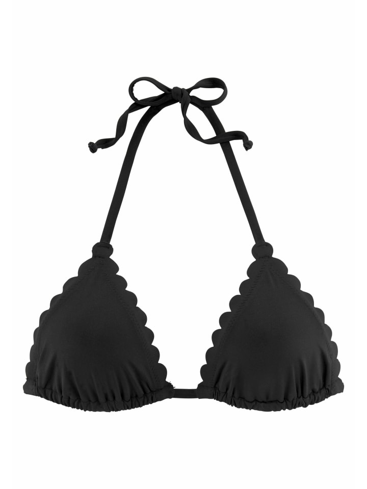 Triangel-Bikini-Top in schwarz