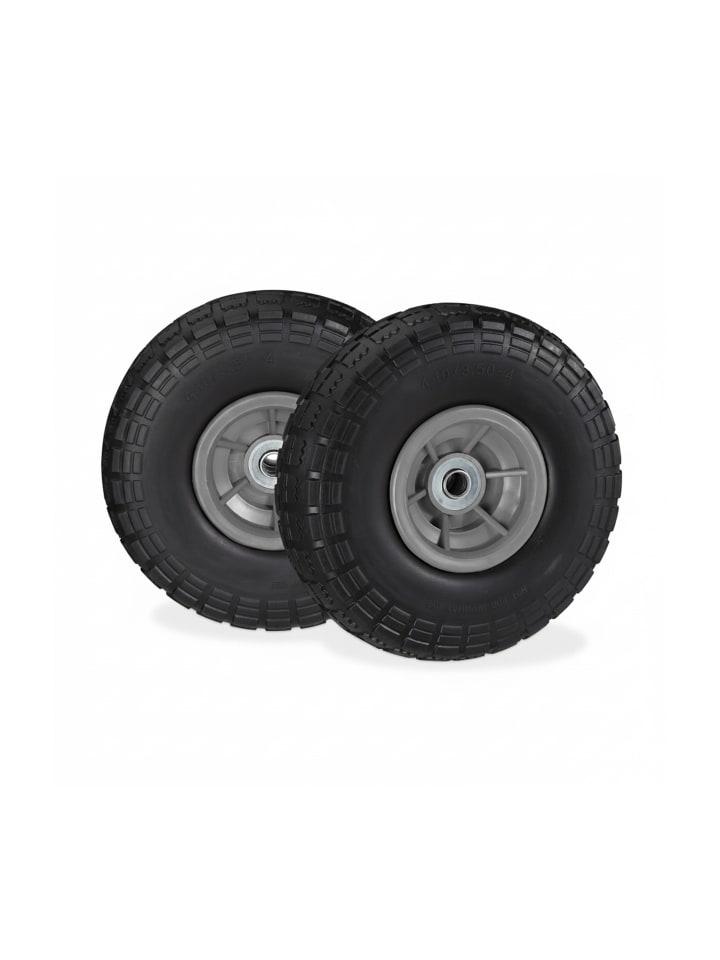 8 x Sackkarrenrad in Schwarz/ Grau - 4.1/3.5 4
