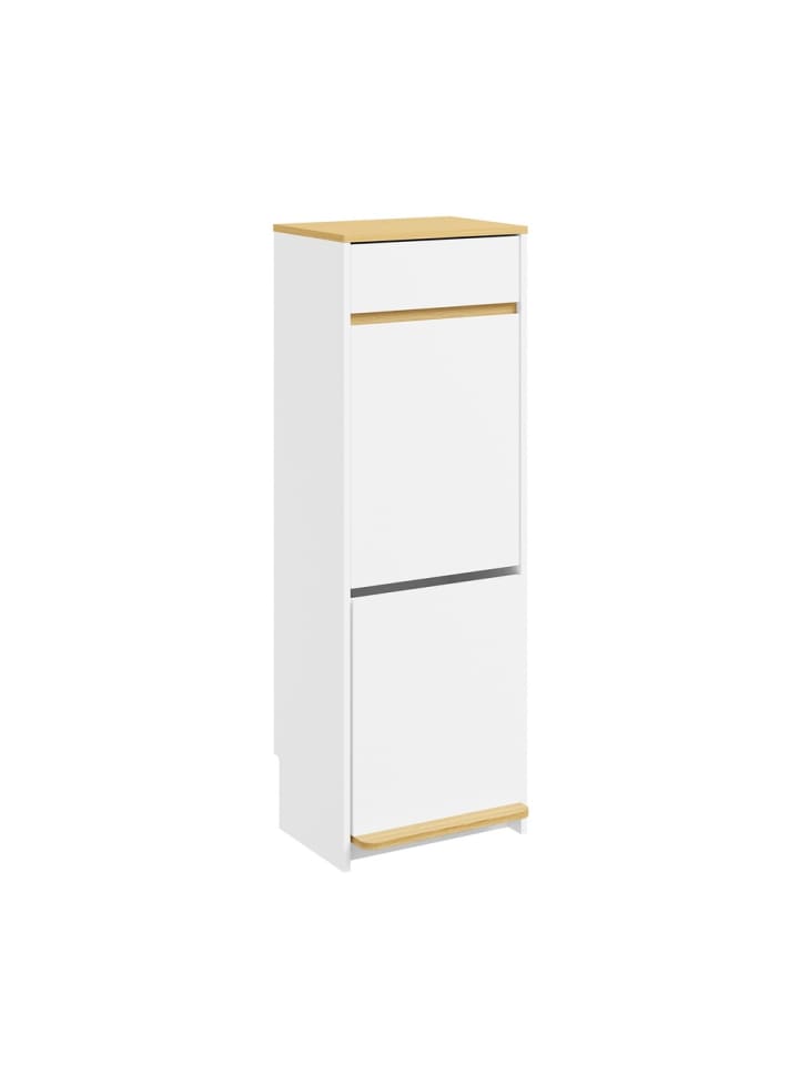 Schuhschrank in Reinweiß - (W) 25 x (H) 101.7 x (L) 35 cm