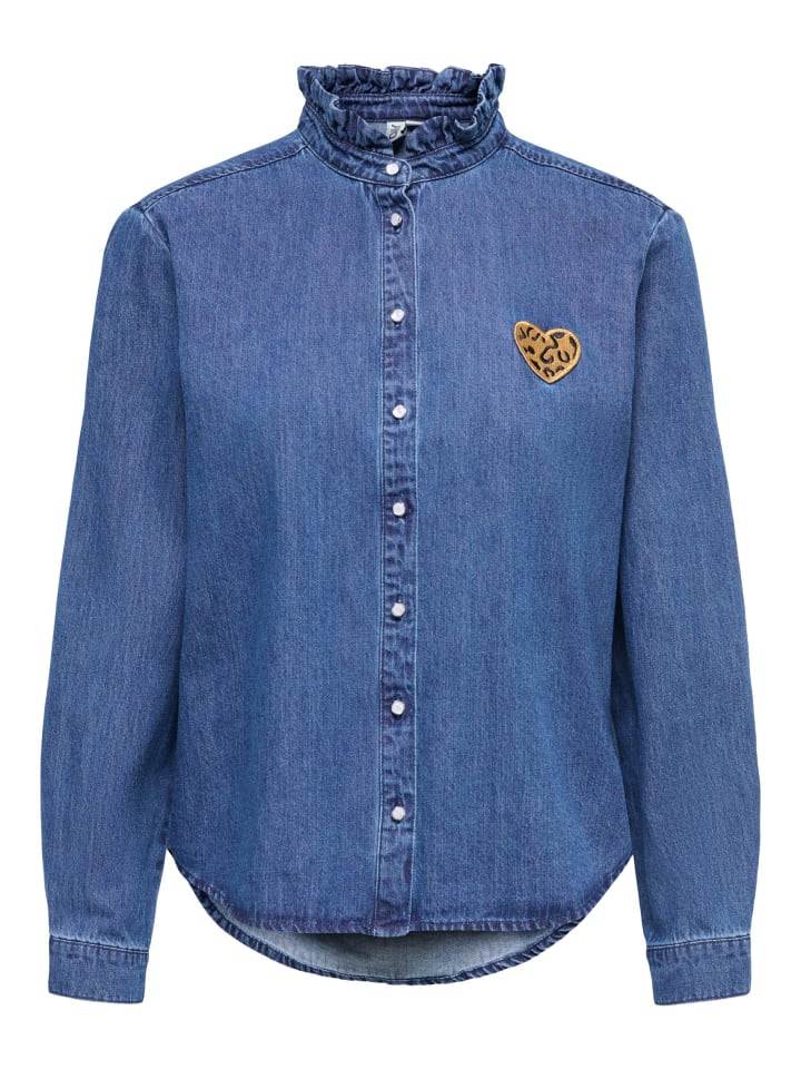 Hemd in Medium Blue Denim