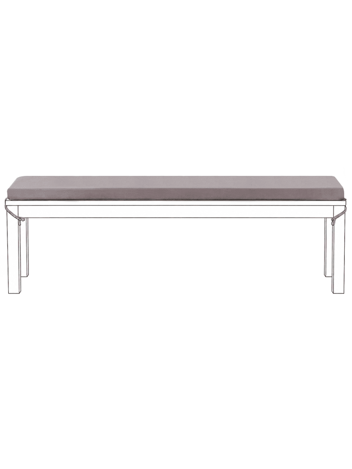 Auflagen TUSCANIA in Grau - (W) 157 x (H) 5 x (L) 34 cm