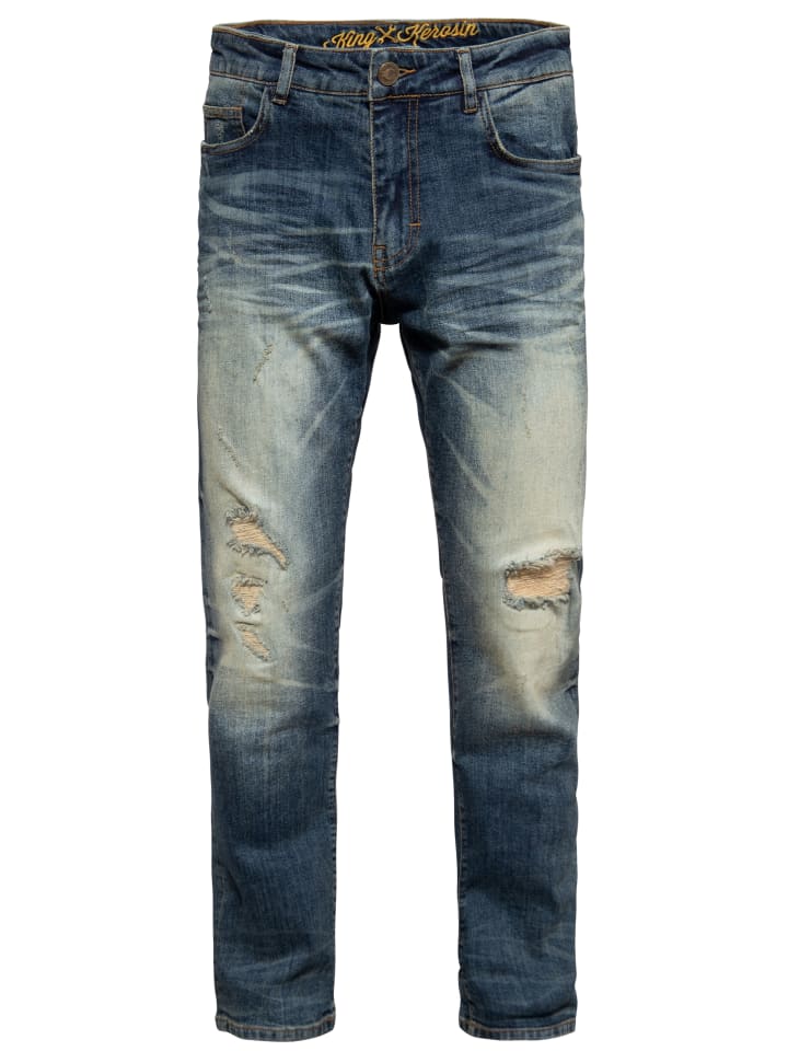 King Kerosin 5-Pocket Jeans Robin Vintage Wash in Denim