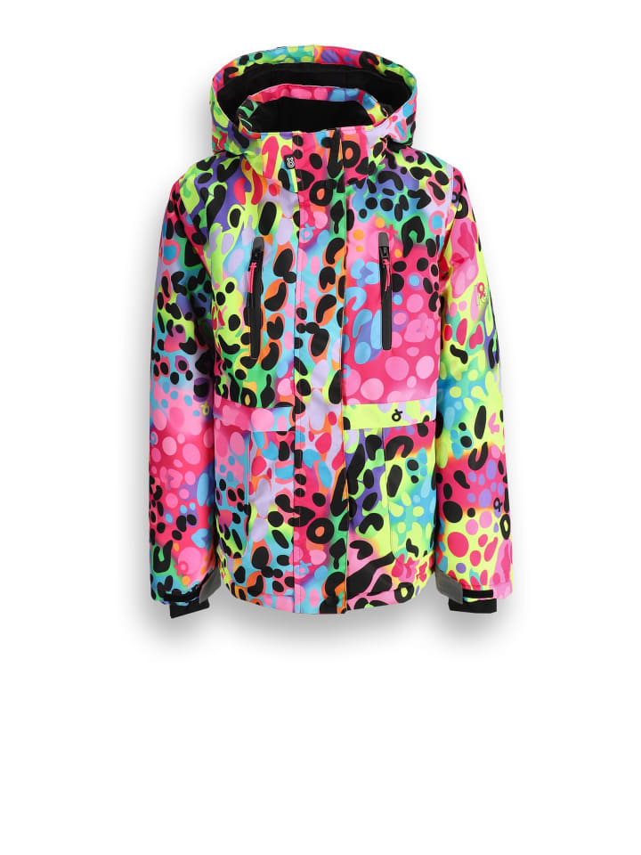 Mädchen-skijacke in bunt