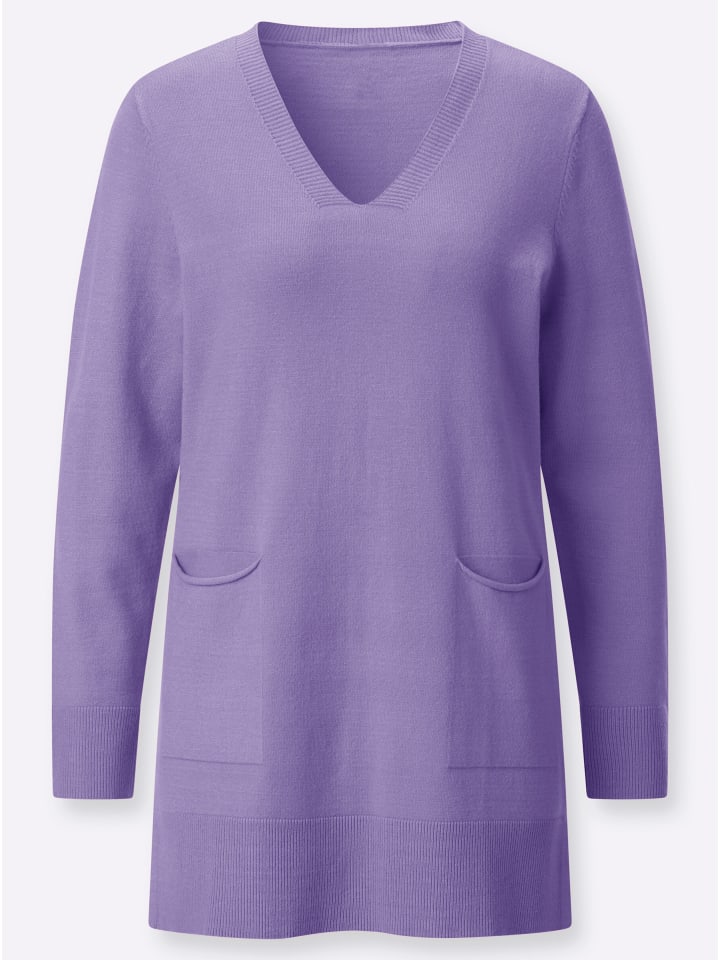 Longpullover in lavendel
