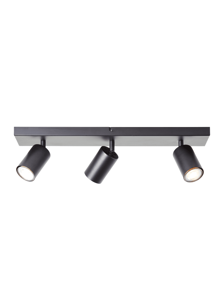 Spotbalken, 3-flammig Jello 12x50x12 cm in schwarz matt