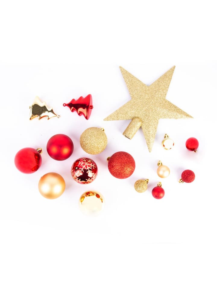Weihnachtsdekorations-Set ROT in Rot