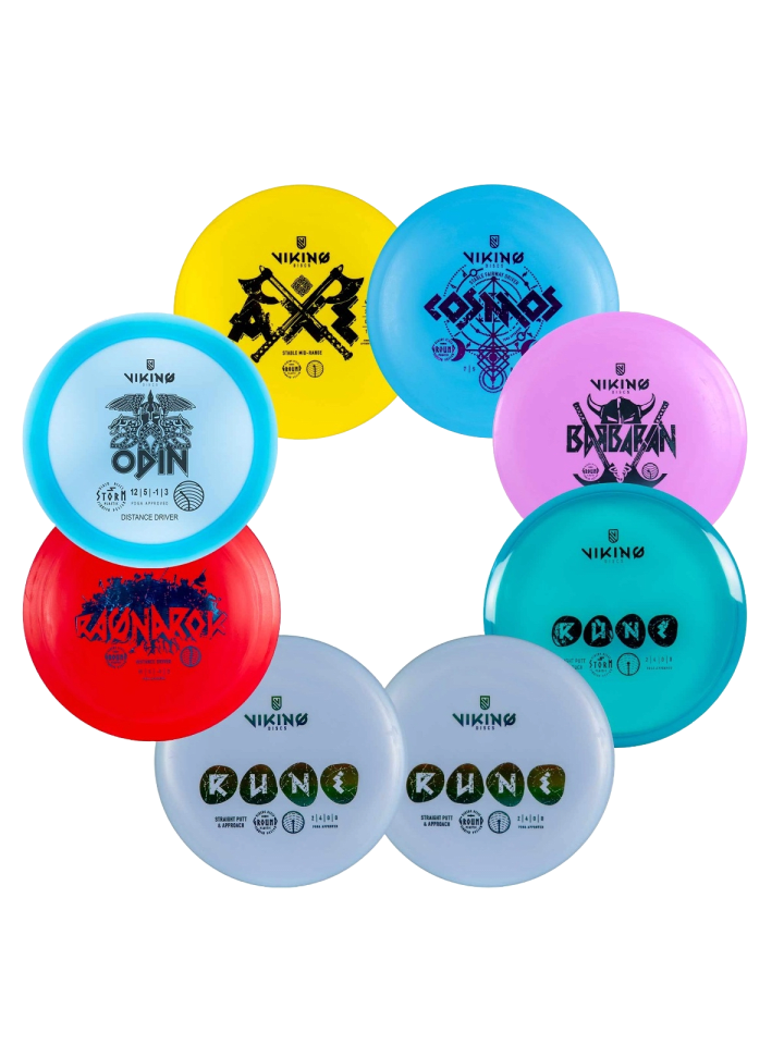 8er-Set: Disc Golf Starter Scheiben in Mehrfarbig
