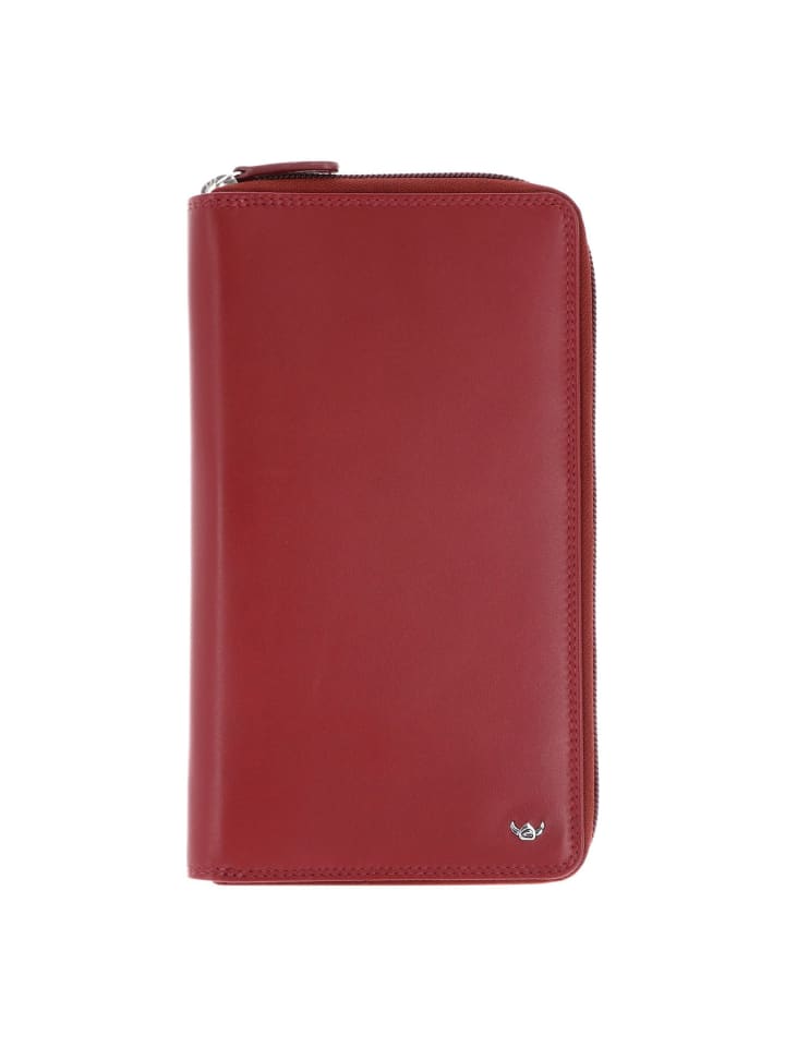 Polo Geldbörse RFID Schutz Leder 21.5 cm rot